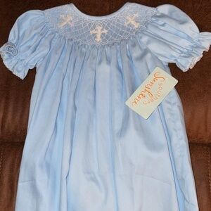 Blue Cross Smocked Dress